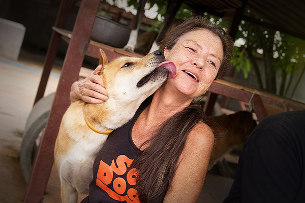 Picture of Gill with dog